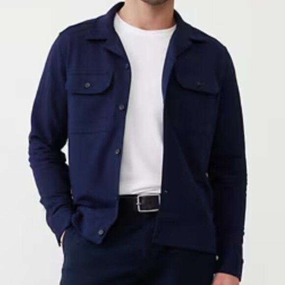 Banana Republic Men's Ribbed Knit Jacket Medium Preppy Navy EUC